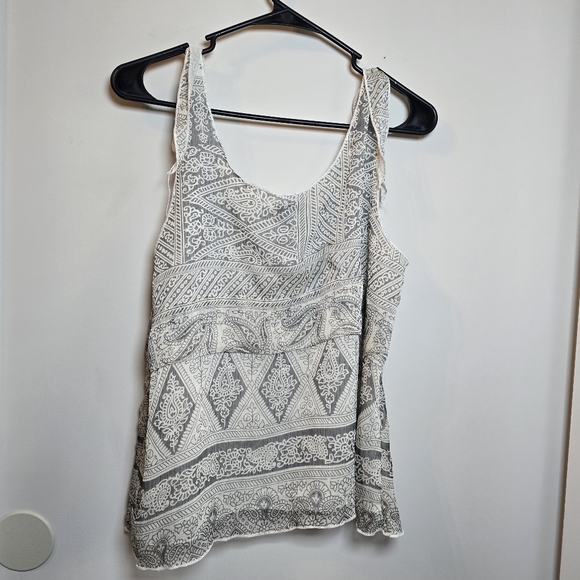 Vimtage Converse One Star Layered Sleeveless Shirt Lined Gray White Sz Lg - Picture 8 of 8